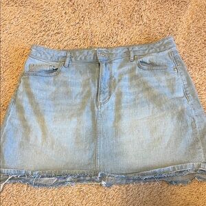 LOFT Light Blue Denim Mini Skirt